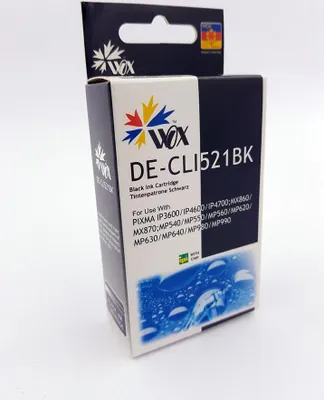 Produktbild von Wox Schwarze Canon CLI 521BK Tintenpatrone CLI-521BK Ersatz