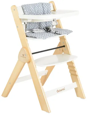 Produktbild von Cangaroo Caramel Weißer 2-in-1 mitwachsender Kinderstuhl