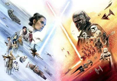 Zdjęcie produktu dla Disney fototapeta Szeroki plakat filmowy STAR WARS EP9 wielokolorowym - 610963 - 368 x 254 cm
