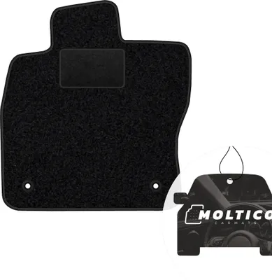 Produktbild von moto-MOLTICO Fahrer Fußmatte Auto Velours Fahrerseite Autoteppiche Schwarz Fahrermatte 1-teilig passend für VW Passat B8 ab 2014