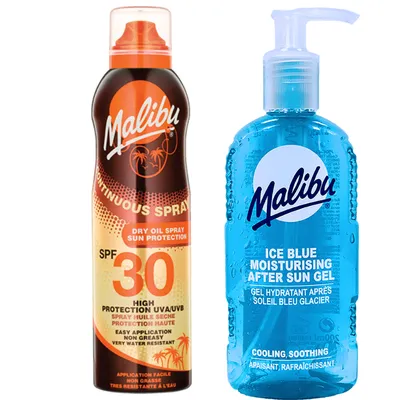 Zdjęcie produktu dla Malibu Balsam W Aerozolu SPF30 175ml + Żel Po Opalaniu 200ml