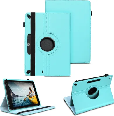 Produktbild von Tablet Schutzhülle für Medion Lifetab E10414 Tasche Hülle Case Cover 360 DrehbarFarben:Türkis