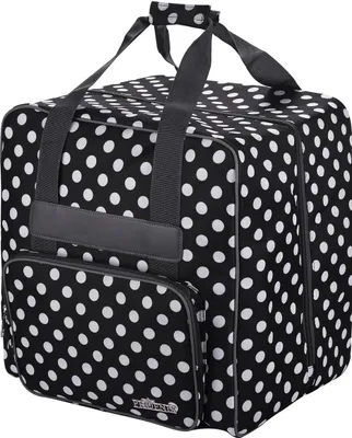 Produktbild von Phönix Overlocktasche Polka Dots schwarz
