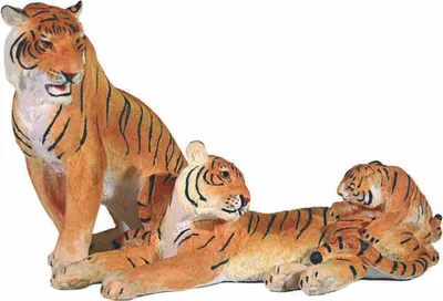 Produktbild von 3-köpfige Tigerfamilie länge 22cm