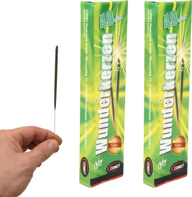 Produktbild von jameitop® 80 Stück WUNDERKERZEN ganzjahres Kinderfeuerwerk silberner Flamme Kat F1 BAM-F1-00480589-F1-0048