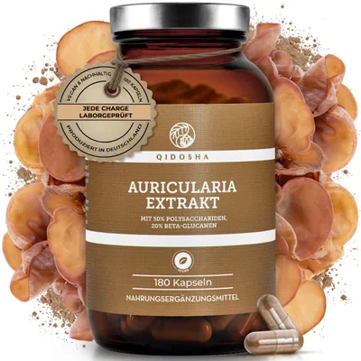 QIDOSHA Auricularia 40:1 Extrakt Kapseln, 180 Stk… – Bild 8