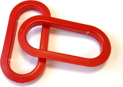 Produktbild von Comic Concept Griffeinsätze aus PVC rot (1 Paar)
