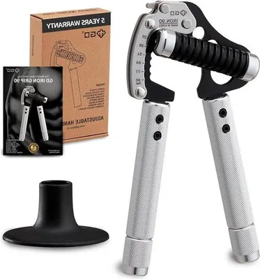 Zdjęcie produktu dla Iron Grip EXT 90 - Regulowany chwytak do rąk (od 25 do 90 kg) - Trener siły przedramion i nadgarstków - Trening nadgarstków - Chwytak do rąk