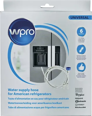 Produktbild von Whirlpool Bauknecht 484000008590 Zulaufschlauch Zulaufleitung Eismacherzulaufschlauch Wasseranschluss universell einsetzbar Wpro UKT002 Kühlschrank