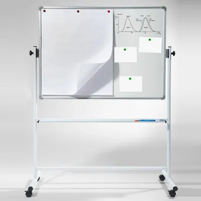 Produktbild von Whiteboard speziallackiert mobil & drehbar 180 x 120 cm