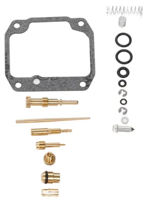 Image de Kit de réparation et de remise à neuf de carburateur en métal (19 pièces) pour Suzuki LT160 et LT160E (1989-1992)