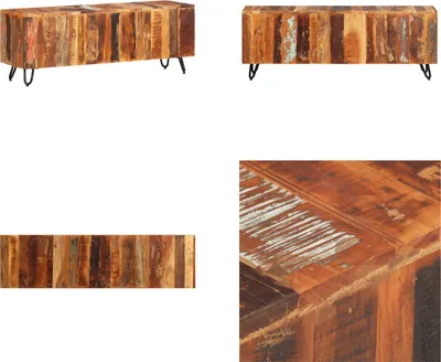 Productafbeelding van vidaXL TV-kast 110x30x40 cm, massief gerecycled hout - TV-kast - TV-kasten - Houten kast - TV-meubel