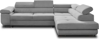 Produktbild von Best Mobilier Zaria, Ecksofa, Grau, 5 Sitz(e), Zaria, Samt, Holz