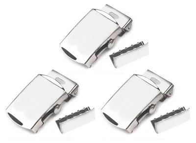 3 Gürtelschnalle mit Endstück silber