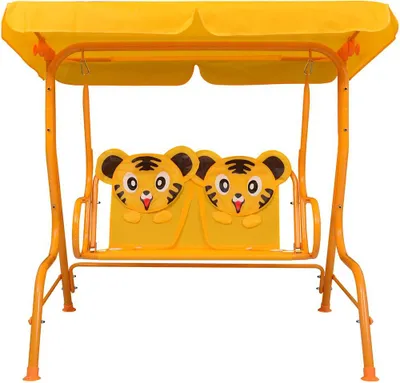 Produktbild von vidaXL Kinder-Hollywoodschaukel Gelb 115 x 75 x 110 cm Stoff