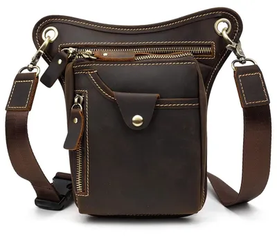 Image de Solidchoice - Sac banane en cuir véritable pour activités de plein air