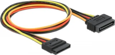 Imagen del producto de Delock - Cable de extensión para fuente de alimentación - Conector de alimentación SATA (hembra) a conector de alimentación SATA (macho) - 50 cm