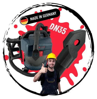 Bohrstaubfänger DN35, Absaugadapter für 35 mm Staubsauger, schwarz