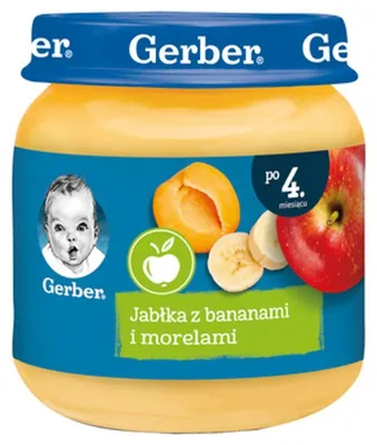 Obrázok produktu pre Gerber Detská výživa Jablko Banán Marhuľa 125 g