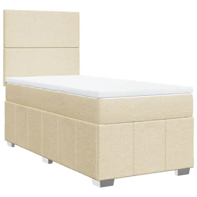 Produktbild von vidaXL Boxspringbett mit Matratze Creme 80x200 cm Stoff