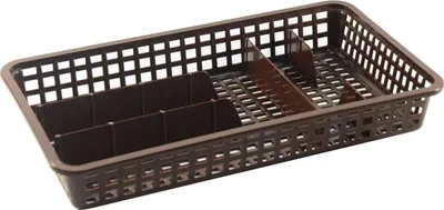 Obrázok produktu pre Príborník 21x37cm 5 priehradok plast úzky, hnedý CZ