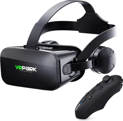 Image de Lunettes VR Smart Virtual Reality Helmet 4k Movie Panoramic Lenses Compatible pour IOS Android J20+y1 Noir