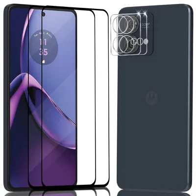 Obrázok produktu pre 2-balenie Motorola G84 Ochranné sklo na displej & 2-balenie ochrana objektívu - Tvrdené sklo 9H - Super kvalita 3D