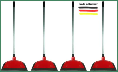 Produktbild von Novaliv 4x Schaumstoffbesen I rot I Besen mit Stiel ausziehbar I Zimmerbesen Kehrbesen Besen Frieseur Universalbesen