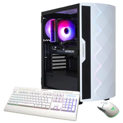 Produktbild von GAMEMAX Gaming-PC Diamond WT 8051 AMD Ryzen 5 5500 16GB RAM 480GB SSD RTX 5050 Windows 11