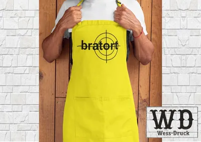 Produktbild von Kochschürze Grillschürze Bratort Gelb Schwarz