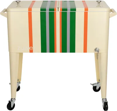 Produktbild von Zuiver Cooler Be Cool Kühlbox / Kühlwagen Garten Stripes Lemon