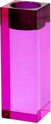 Produktbild von Gift Company Teelichthalter Sari L, Windlicht, Dekolicht, Kristallglas, Pink, 14 cm, 1096905013