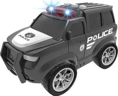 Image de Voiture de police avec volant et effets noirs 22,5 cm