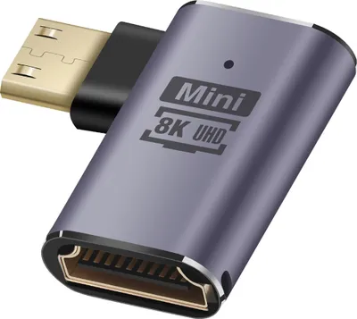 Immagine prodotto di LinQ, presa HDMI a connettore mini-HDMI 8K UHD angolato a destra, grigio