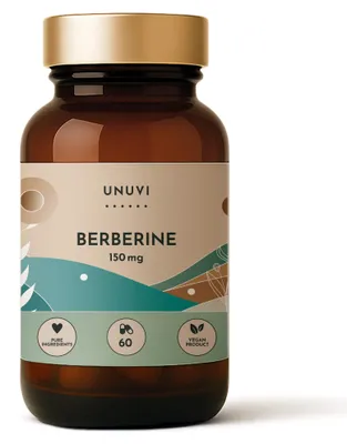 Obrázok produktu pre Berberín HCL 150 mg – 60 vegánskych kapsúl – výživový doplnok UNUVI