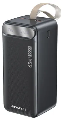Zdjęcie produktu dla Powerbank Awei PA-81 50000mAh 65W PD 2xUSB-A/USB-C czarny