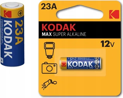 Zdjęcie produktu dla Kodak 23A, Jednorazowa bateria, A23, Alkaliczny, 12 V, 1 szt., 33 mAh