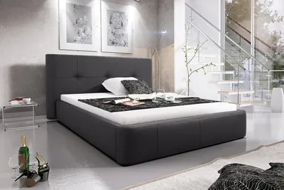 Produktbild von Bett Polster Design Luxus Doppel Hotel Betten Schlaf Zimmer Leder Modern Stoff