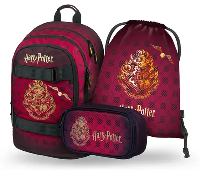 Produktbild von Baagl Schulrucksack Set Jungen Mädchen 3 Teilig - Harry Potter Hogwarts