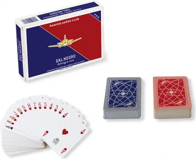Immagine prodotto di carte da gioco doppio mazzo 8,8 x 6,3 cm PVC blu/rosso