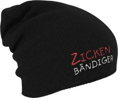 Produktbild von Longbeanie Slouch-Beanie Mütze Zickenbändiger 54527 Color - schwarz