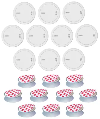 Produktbild von ABUS Rauchmelder PREFIRA 10 -mit 10-Jahres-Batterie- 10er Set + Magnetpads