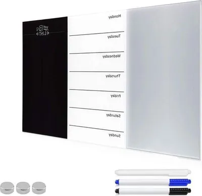 Produktbild von Famanu Magnetisches Whiteboard 40x60 cm - Auswischbar, inklusive Marker und Magneten