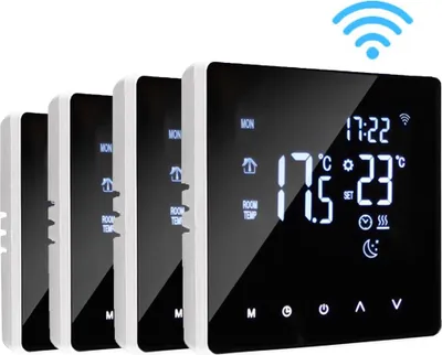 Obrázek produktu pro 4X Tuya WiFi Smart Thermostat podlahové topení vodní topení pokojové termostaty regulátor teploty, ovládání aplikací pro domácnost kancelář školu hotel 3A - bílý