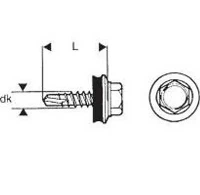 Produktbild von SELBSTBOHRENDER SCHRAUBEN 4,8 × 20 mm RAL 9006 – 5,0 STO – WSB 20 9006