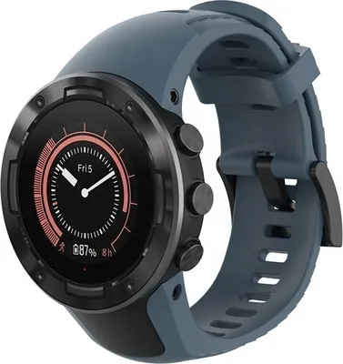 Produktbild von Strap-it Suunto 5 Silikonarmband (Graublau)