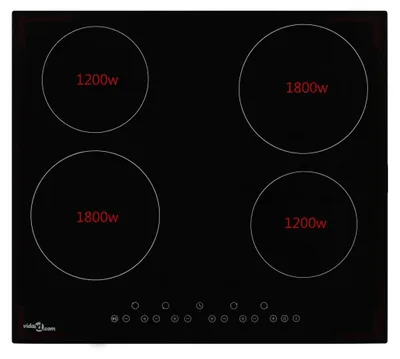 Produktbild von vidaXL Glaskeramik-Kochfeld mit 4 Platten Touch Control 6000 W