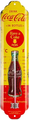 Produktbild von Nostalgic-Art - Thermometer - Coca-Cola - Coca-Cola In Bottles Yellow