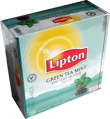 Produktbild von Lipton Feel Good Selection Grüner Tee Minze 100 x 1,6 Gramm