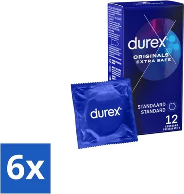 Image de Préservatifs Durex Extra Safe - 12 préservatifs - Pack économique - 6 pièces